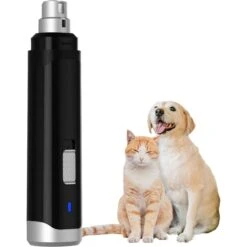 PATPET Steel Grit Dog & Cat Nail Grinder, Black