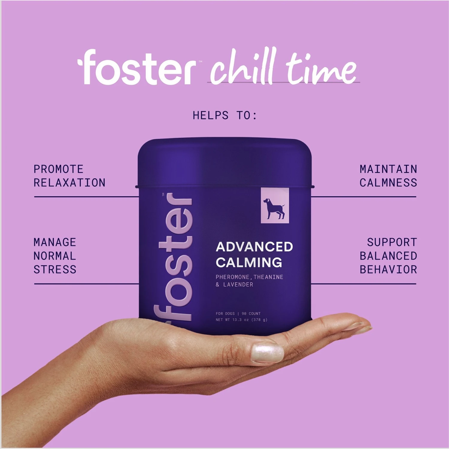 Foster Advanced Calming Banana & Beef Flavored Soft Chews Dog Health Supplement, 90 Count 3 Foster Advanced Calming Banana & Beef Flavored Soft Chews Dog Health Supplement, 90 Count - Image 3