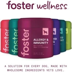 Foster Allergy & Immunity Banana & Apple Flavored Dog Supplement, 90 Count -Pet Wellness 704126 PT8. AC SS1800 V1693491453