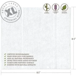 Doggy Do Good Premium Lavender Scented Cat & Dog Grooming Wipes, X-Large, 60 Count -Pet Wellness 704214 PT2. AC SS1800 V1668809753
