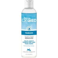 TropiClean OxyMed Tear Stain Remover Whitening Dog Shampoo, 8-oz Bottle
