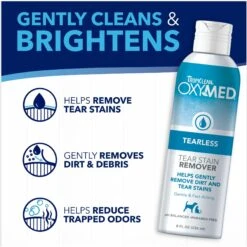 TropiClean OxyMed Tear Stain Remover Whitening Dog Shampoo, 8-oz Bottle -Pet Wellness 704294 PT5. AC SS1800 V1671551851