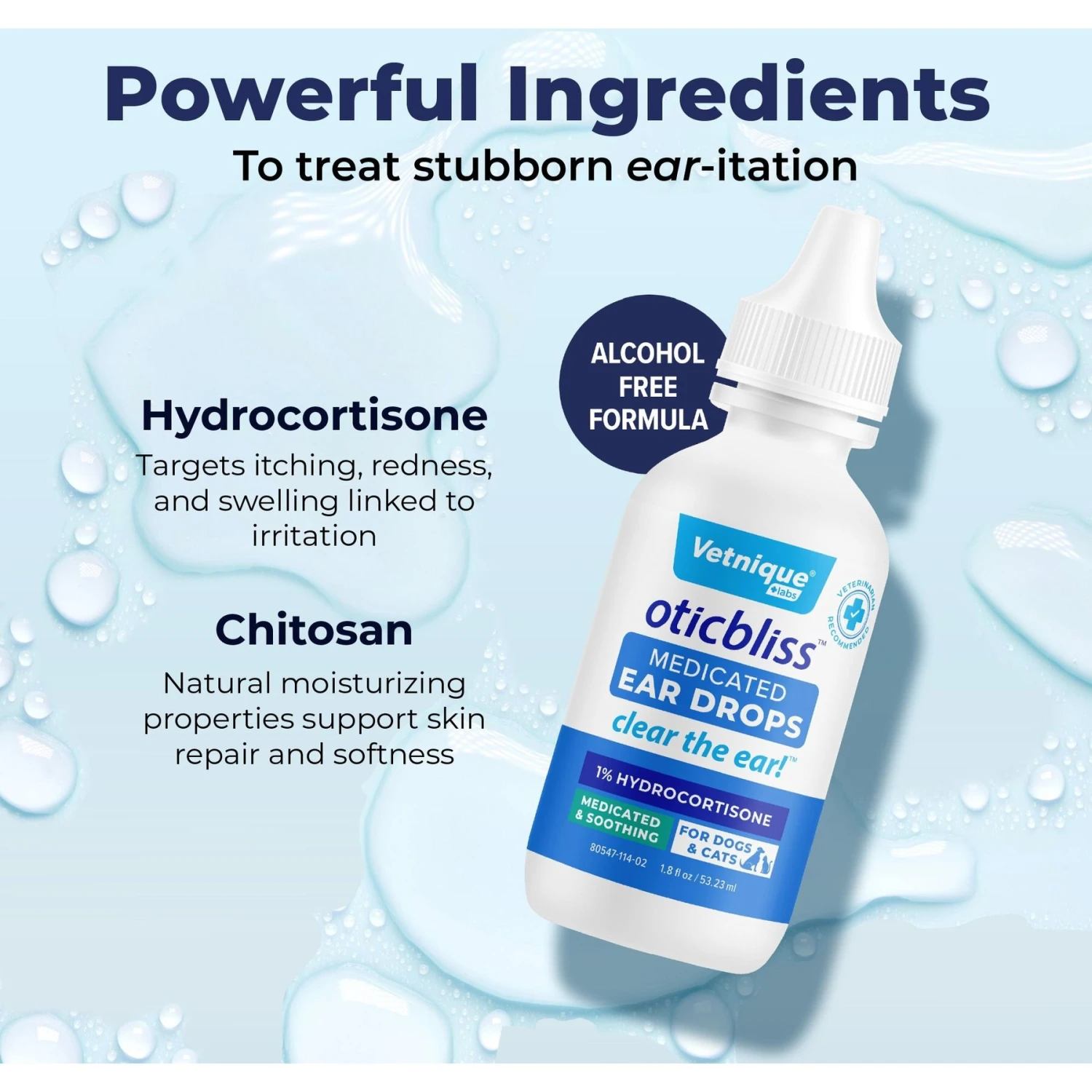 Vetnique Labs Oticbliss Ear Drops Medicated For Ear Infections For Dogs & Cats, 1.8-oz Bottle 4 Vetnique Labs Oticbliss Ear Drops Medicated For Ear Infections For Dogs & Cats, 1.8-oz Bottle - Image 4