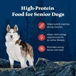 Blue Buffalo Wilderness Rocky Mountain Recipe Senior High Protein Natural Red Meat & Grain Dry Dog Food, 28-lb Bag -Pet Wellness 711326 PT3. AC SS1800 V1694547714