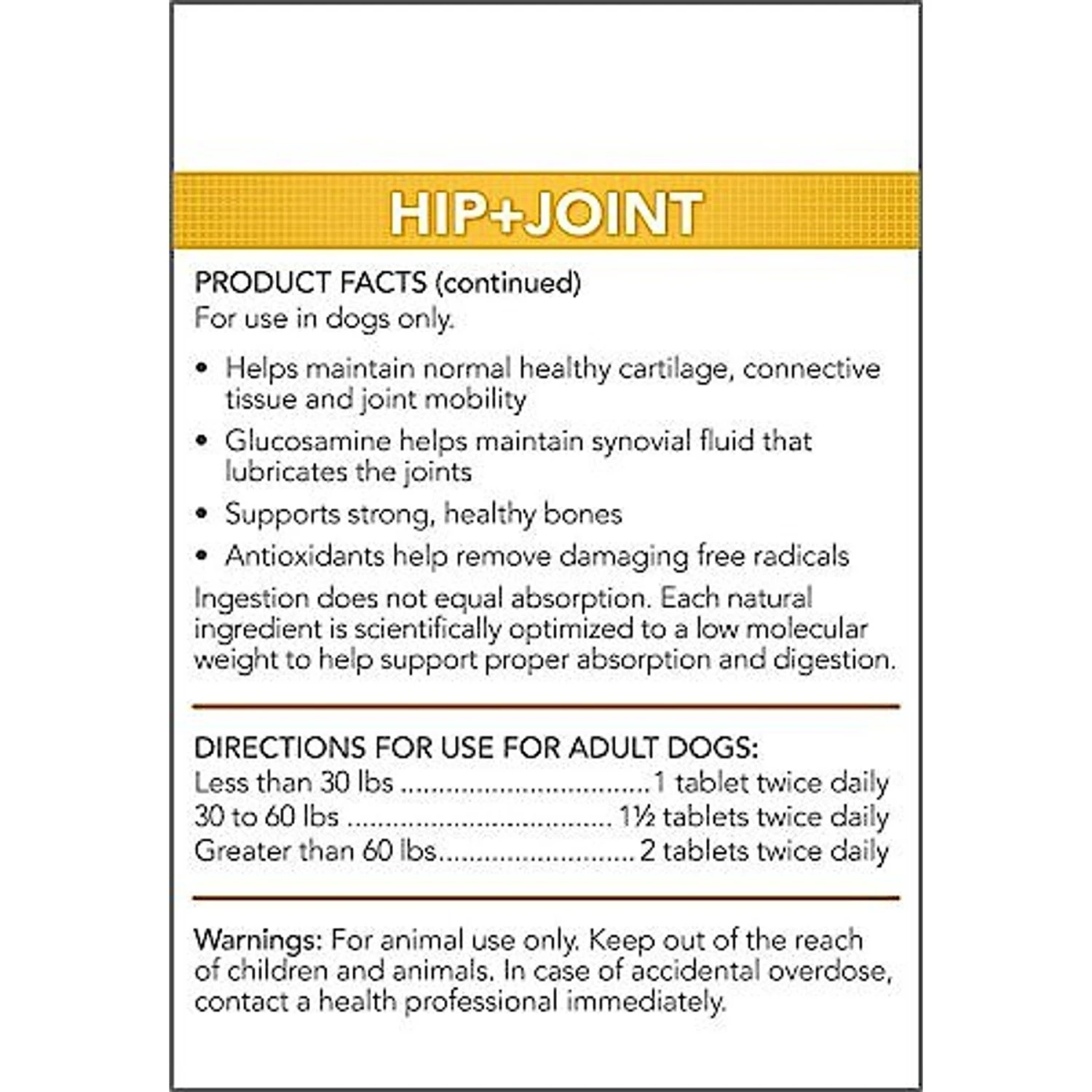 Vet's Best Chewable Tablets Joint Supplement For Dogs 3 Vet's Best Chewable Tablets Joint Supplement For Dogs - Image 3