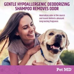 Pet MD EFA Deodorizing & Hypoallergenic Shampoo For Cats & Dogs, 16-oz Bottle -Pet Wellness 712438 PT2. AC SS1800 V1668542974