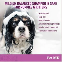 Pet MD EFA Deodorizing & Hypoallergenic Shampoo For Cats & Dogs, 16-oz Bottle -Pet Wellness 712438 PT3. AC SS1800 V1668550939