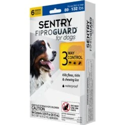 Sentry FiproGuard Flea & Tick Spot Treatment For Dogs, 89-132 Lbs
