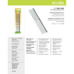 Andis Steel Pet Comb -Pet Wellness 725406 PT2. AC SS1800 V1685490374