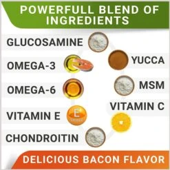 StrellaLab Omega 3 Fish Oil Glucosamine Treats Dog Joint Supplement Chews -Pet Wellness 726422 PT3. AC SS1800 V1671130448