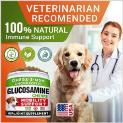 StrellaLab Omega 3 Fish Oil Glucosamine Treats Dog Joint Supplement Chews -Pet Wellness 726422 PT6. AC SS1800 V1671130706