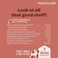 Project Watson Eye Health Salmon & Carrot Flavored Soft Chew Supplement For Dogs, 60 Count -Pet Wellness 727982 PT3. AC SS1800 V1670450095