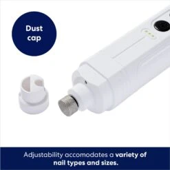 Rechargeable Cordless Cat & Dog 3-Speed Nail Grinder, White 9 Rechargeable Cordless Cat & Dog 3-Speed Nail Grinder, White -Pet Wellness 729774 PT2. AC SS1800 V1687894786