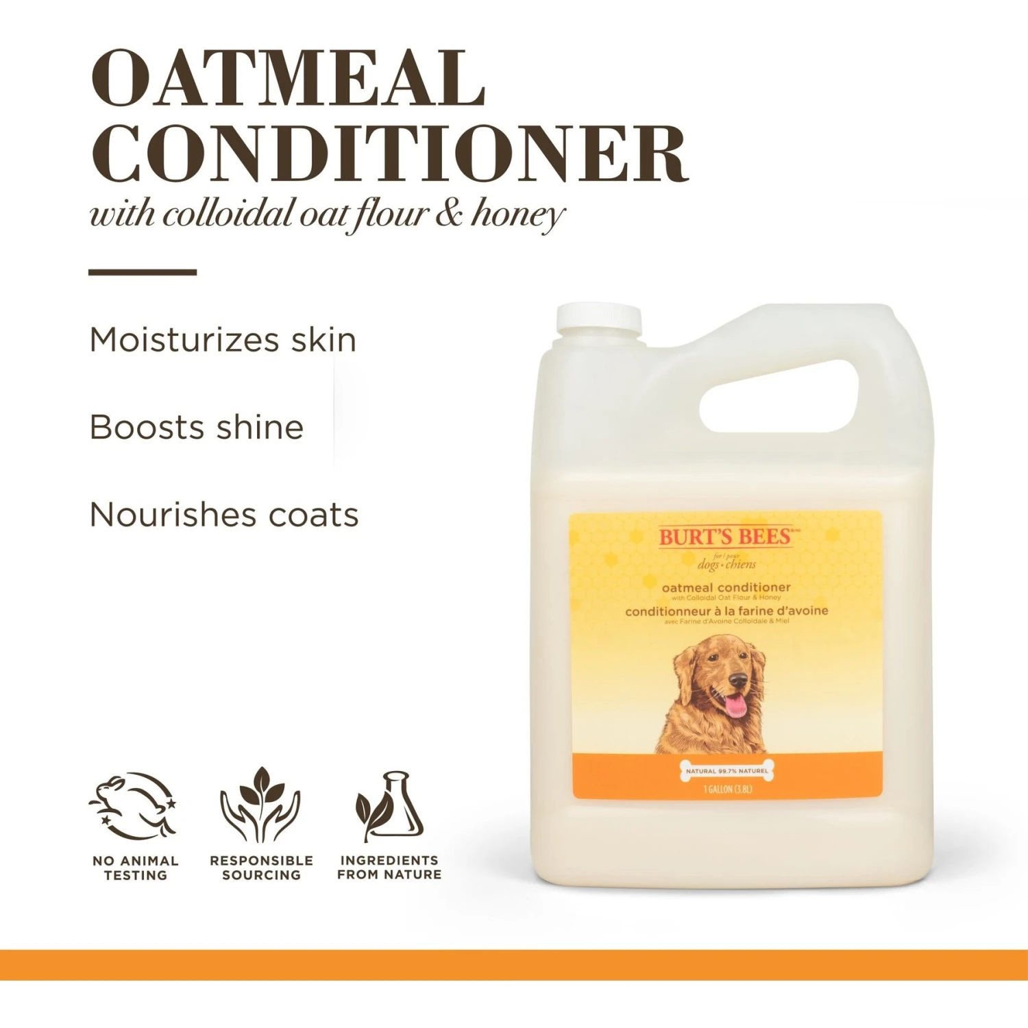 Burt's Bees Oatmeal Dog Conditioner, 1-gal 3 Burt's Bees Oatmeal Dog Conditioner, 1-gal - Image 3