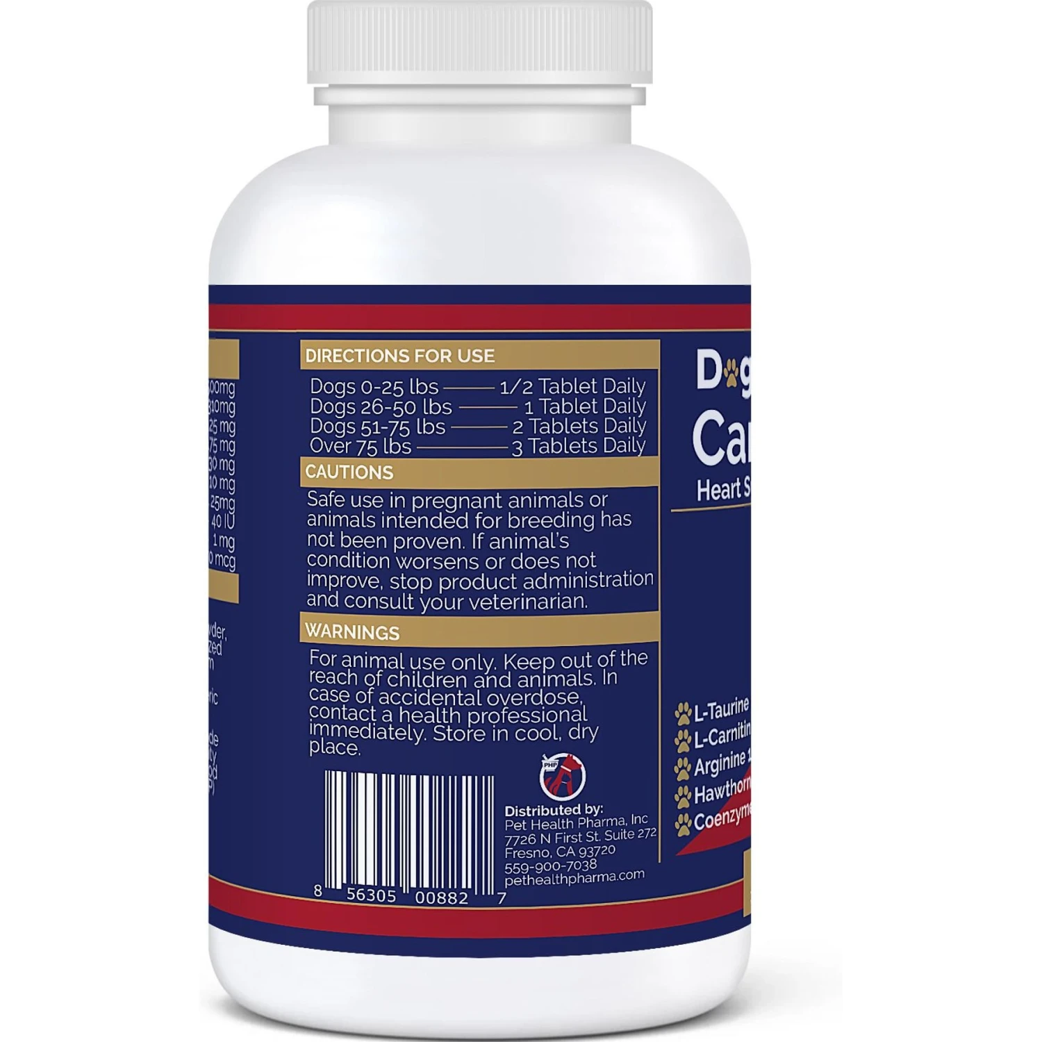 Pet Health Pharma Cardio Heart Health Chicken Flavored Tablets Supplements For Cats & Dogs, 120 Count 4 Pet Health Pharma Cardio Heart Health Chicken Flavored Tablets Supplements For Cats & Dogs, 120 Count - Image 4