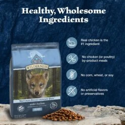 Blue Buffalo Wilderness Puppy High Protein Natural Chicken & Wholesome Grains Dry Dog Food -Pet Wellness 733510 PT5. AC SS1800 V1694547714