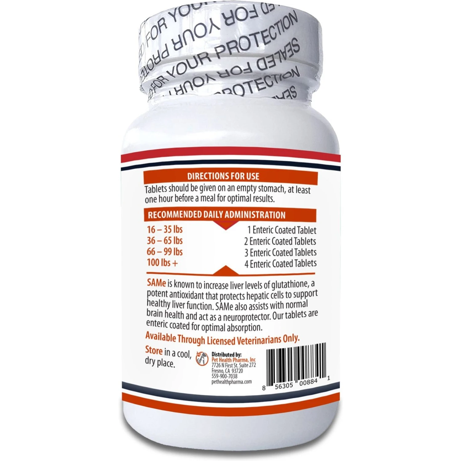 Pet Health Pharma SAM-e 225-mg SAMeLQ Liver Support Dog Supplement, 60 Count 5 Pet Health Pharma SAM-e 225-mg SAMeLQ Liver Support Dog Supplement, 60 Count - Image 5