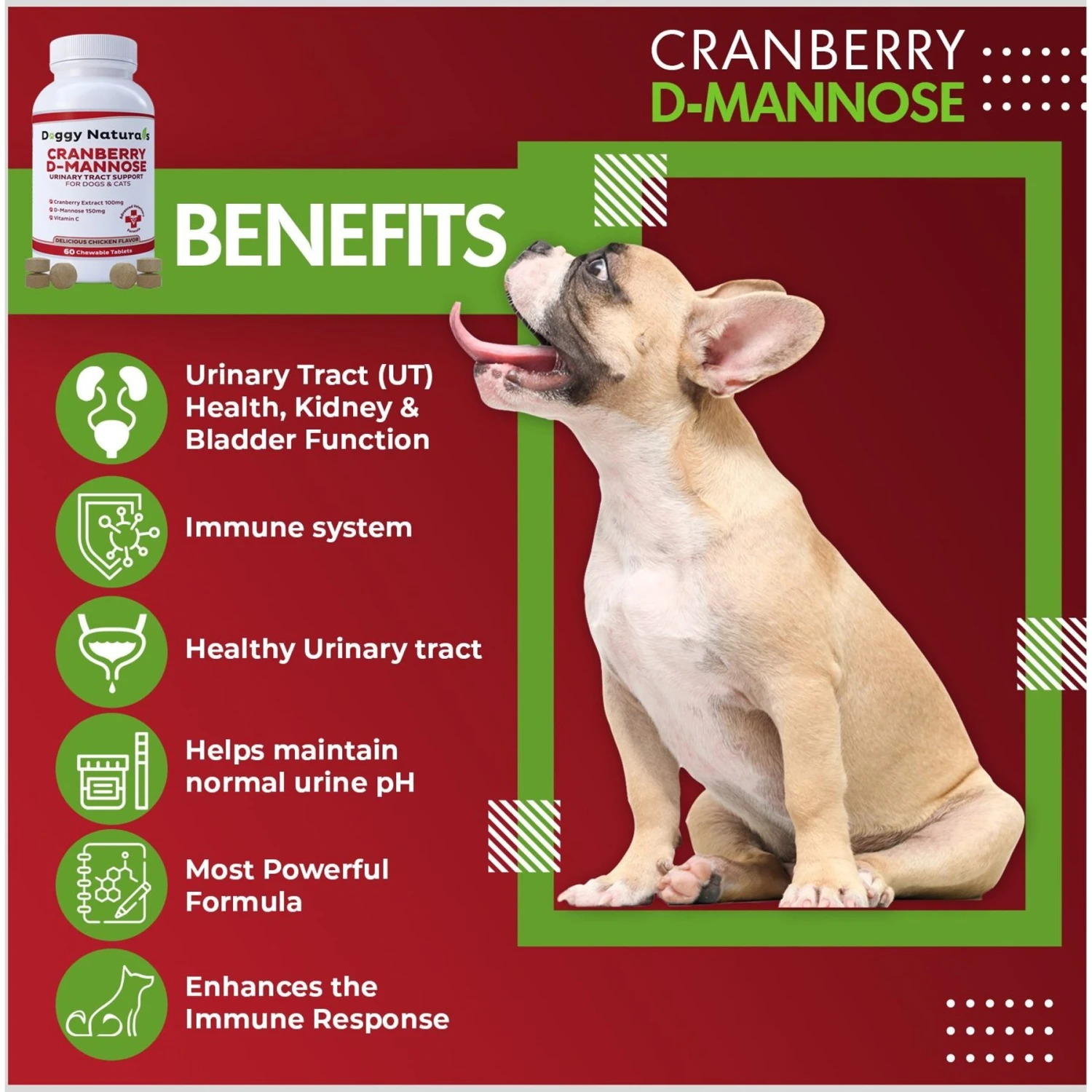 Pet Health Pharma Cranberry D-Mannose Urinary Tract Infection Support Cat & Dog Supplement 7 Pet Health Pharma Cranberry D-Mannose Urinary Tract Infection Support Cat & Dog Supplement - Image 7