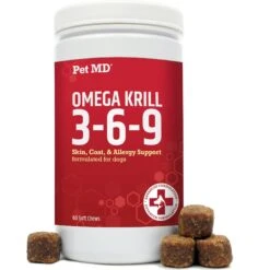 Pet MD Omega 3-6-9 Select Soft Chews With Krill Dog Supplement