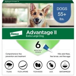Advantage II Flea Spot Treatment For Dogs, Over 55 Lbs