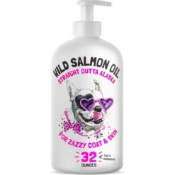 Legitpet Wild Caught Alaskan Salmon Oil Liquid Skin & Coat Supplement For Adult Dogs & Cats, 32-oz Bottle