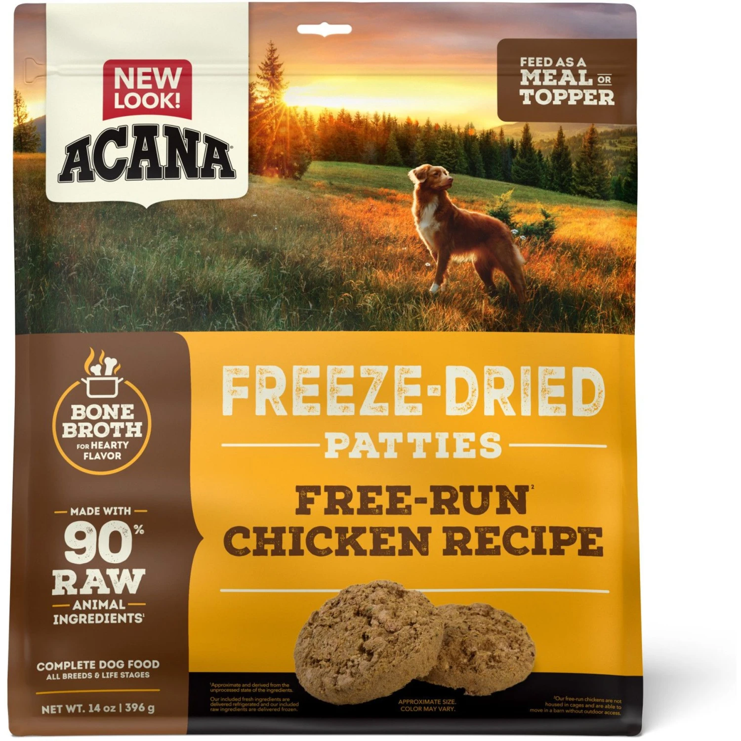 ACANA Chicken Recipe Patties Grain-Free Freeze-Dried Dog Food & Topper, 14-oz Bag 1 ACANA Chicken Recipe Patties Grain-Free Freeze-Dried Dog Food & Topper, 14-oz Bag