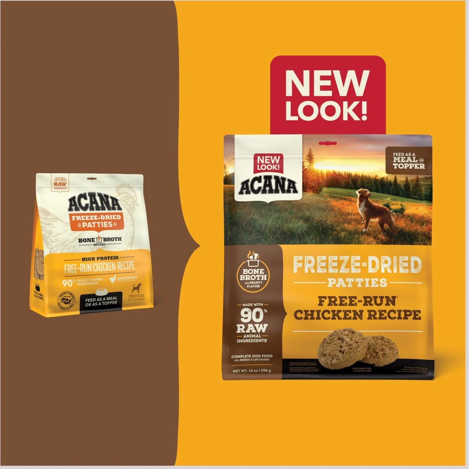 ACANA Chicken Recipe Patties Grain-Free Freeze-Dried Dog Food & Topper, 14-oz Bag 2 ACANA Chicken Recipe Patties Grain-Free Freeze-Dried Dog Food & Topper, 14-oz Bag - Image 2