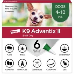 K9 Advantix II Flea & Tick Spot Treatment For Dogs, 4-10 Lbs