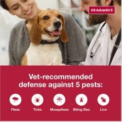 K9 Advantix II Flea & Tick Spot Treatment For Dogs, 4-10 Lbs -Pet Wellness 74394 PT4. AC SS1800 V1680193168