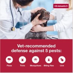 K9 Advantix II Flea & Tick Spot Treatment For Dogs, Over 55 Lbs -Pet Wellness 74407 PT4. AC SS1800 V1680192760