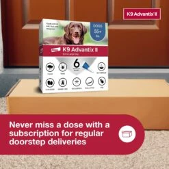 K9 Advantix II Flea & Tick Spot Treatment For Dogs, Over 55 Lbs -Pet Wellness 74407 PT8. AC SS1800 V1680188172