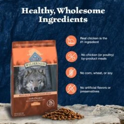 Blue Buffalo Wilderness Large Breed Adult High Protein Natural Chicken & Wholesome Grains Dry Dog Food -Pet Wellness 748294 PT5. AC SS1800 V1694547683