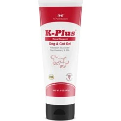 K-Plus Potassium Gluconate Renal Gel Dog Urinary Supplement, 5-oz Tube