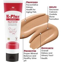 K-Plus Potassium Gluconate Renal Gel Dog Urinary Supplement, 5-oz Tube -Pet Wellness 750014 PT2. AC SS1800 V1676052689