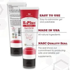 K-Plus Potassium Gluconate Renal Gel Dog Urinary Supplement, 5-oz Tube -Pet Wellness 750014 PT4. AC SS1800 V1676298769