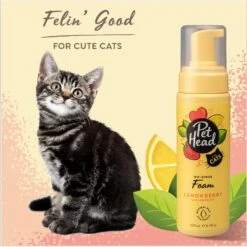 Pet Head Felin' Good Foam Vegan Cat Deodorizer, 6.7-oz Bottle -Pet Wellness 750350 PT2. AC SS1800 V1675101649