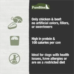 PureBites Dog Pates Chicken & Beef Food Topping, 2.5-oz Can -Pet Wellness 750734 PT4. AC SS1800 V1677600885