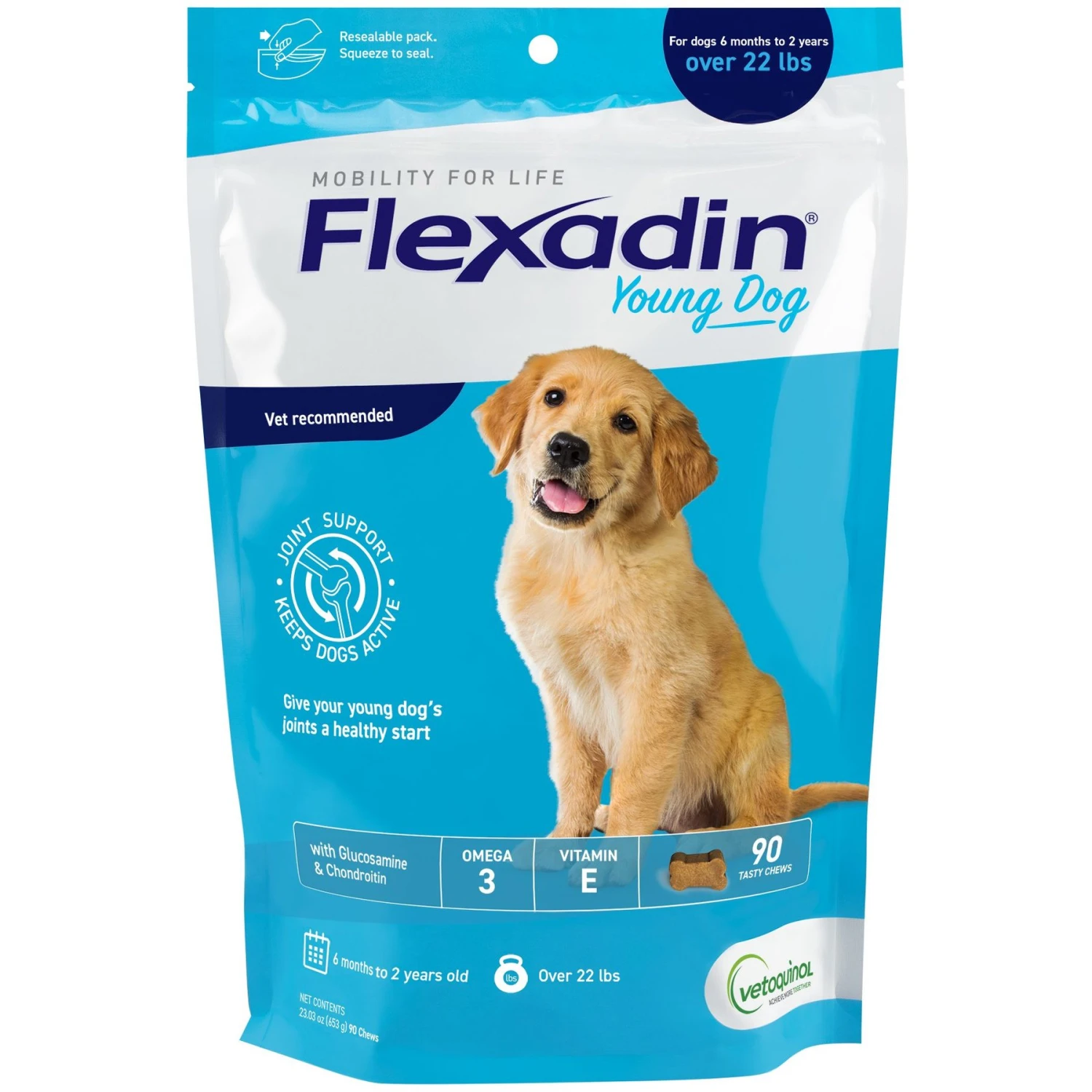 Vetoquinol Flexadin Dog Supplement, 22.03-oz Bag, 90 Count 1 Vetoquinol Flexadin Dog Supplement, 22.03-oz Bag, 90 Count