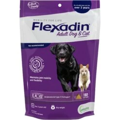 Vetoquinol Flexadin With UCII Dog & Cat Supplement, 19.04-oz Bag, 180 Count