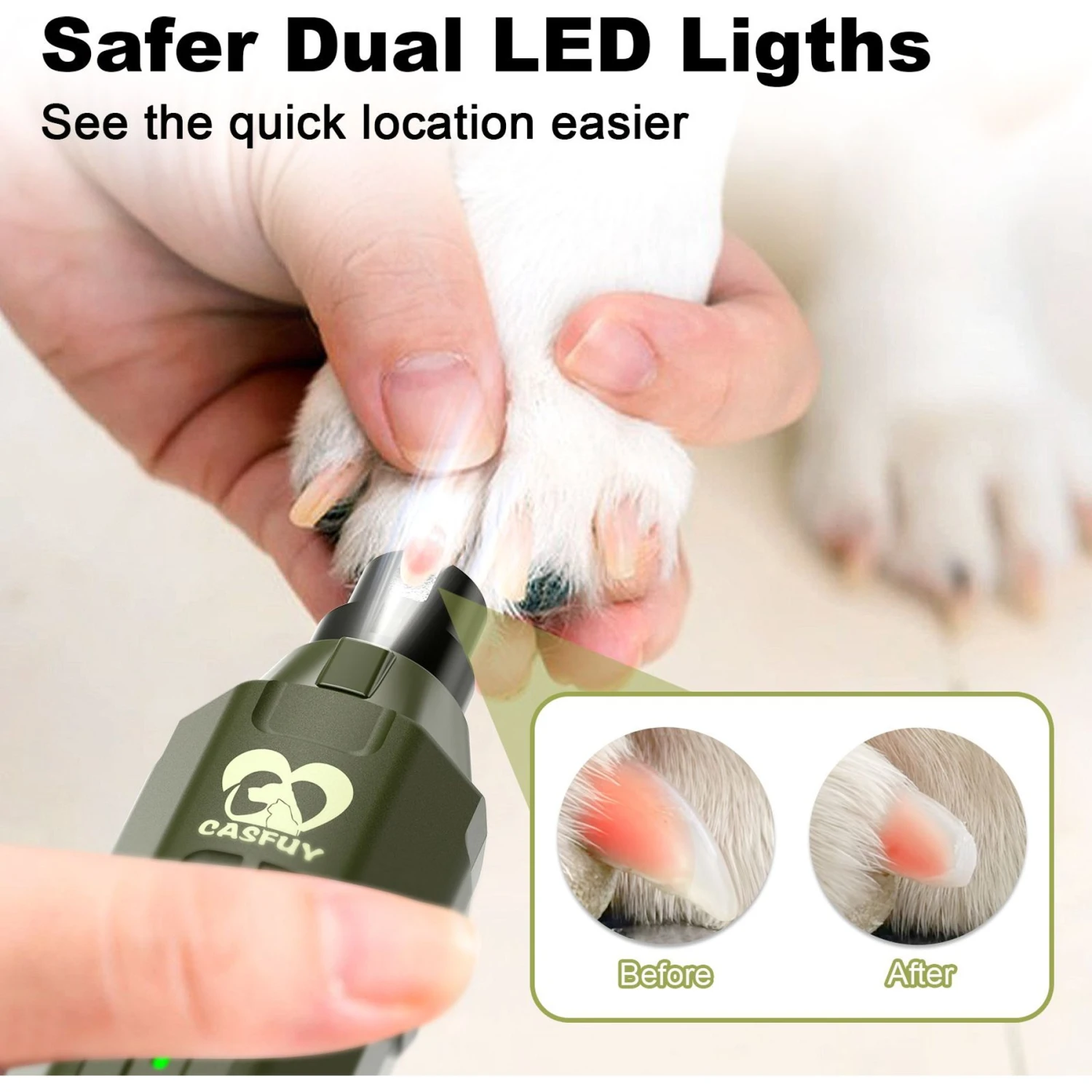 Casfuy 6 Speed Dog Nail Grinder 6 Casfuy 6 Speed Dog Nail Grinder - Image 6