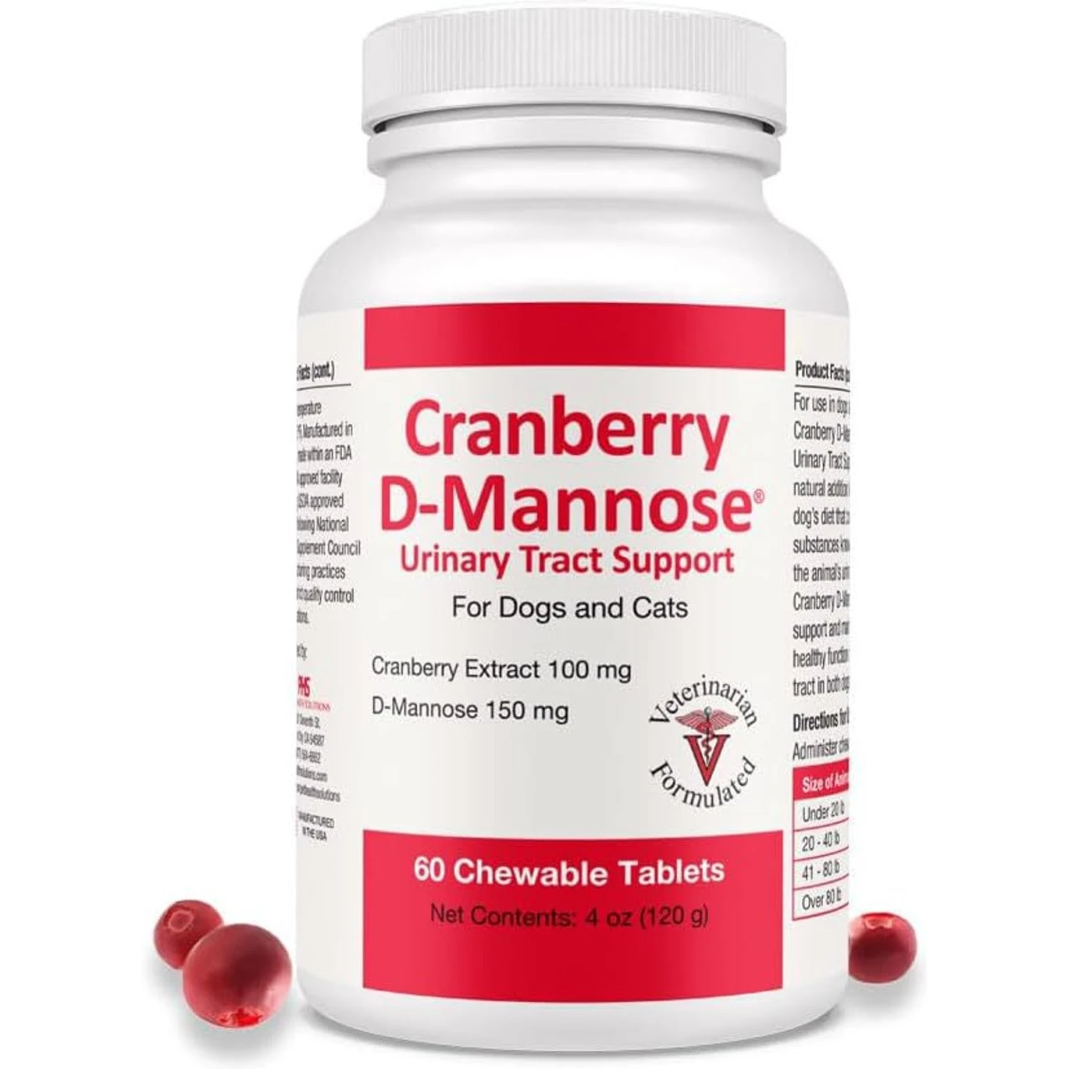 Pet Health Solutions Cranberry D-Mannose Urinary Tract Support Chews Supplement For Dogs 1 Pet Health Solutions Cranberry D-Mannose Urinary Tract Support Chews Supplement For Dogs