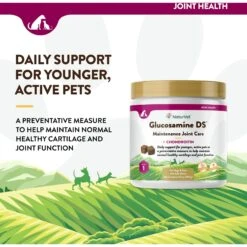 NaturVet Maintenance Care Glucosamine DS Soft Chews Joint Supplement For Dogs & Cats -Pet Wellness 75575 PT2. AC SS1800 V1698695695
