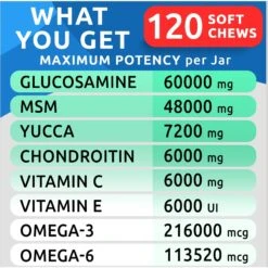 Bark&Spark Glucosamine Hip & Joint Care Dog Treats Supplement -Pet Wellness 756254 PT4. AC SS1800 V1675108472