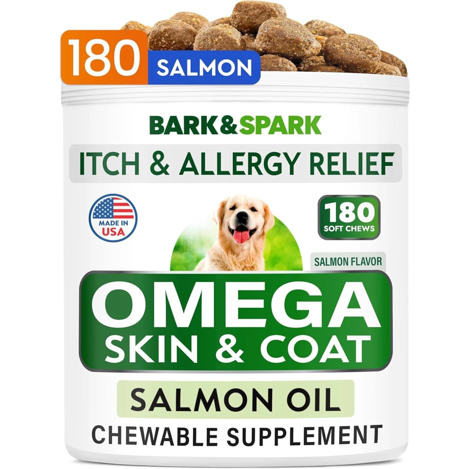 Bark&Spark Omega 3 Skin & Coat Dog Supplement 1 Bark&Spark Omega 3 Skin & Coat Dog Supplement