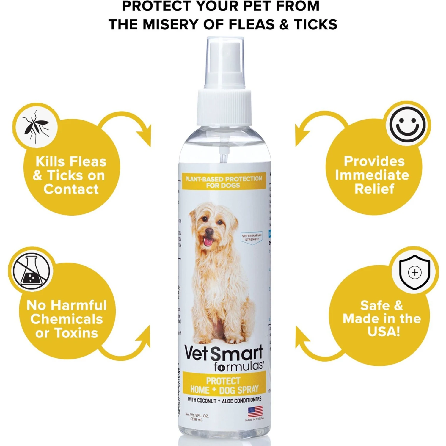 VetSmart Formulas Protect Home & Dog Spray, 8-oz Bottle 2 VetSmart Formulas Protect Home & Dog Spray, 8-oz Bottle - Image 2