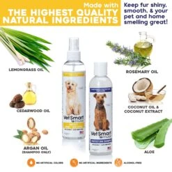 VetSmart Formulas Protect Dog Shampoo & Home + Dog Spray, 8-oz Bottle, 12 Count -Pet Wellness 757998 PT2. AC SS1800 V1674223534