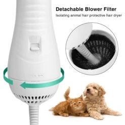 Ownpets 2-in-1 Grooming Cat & Dog Hair Dryer With Slicker Brush -Pet Wellness 760190 PT4. AC SS1800 V1674772493