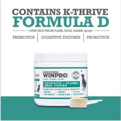 WINPRO Pet Pre+Probiotic Plasma Meal Topper Dog Supplement, 60 Scoops -Pet Wellness 761022 PT5. AC SS1800 V1677265244