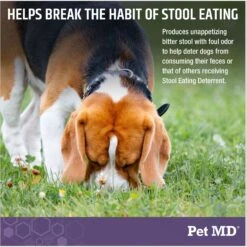 Pet MD Stool Eating Deterrent Dog Supplement, 60 Count -Pet Wellness 761086 PT2. AC SS1800 V1683121582