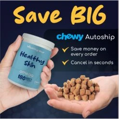 Healthy Pup Omega Soft Chews Skin & Coat Supplement For Dogs, 180 Count -Pet Wellness 767582 PT3. AC SS1800 V1675439519